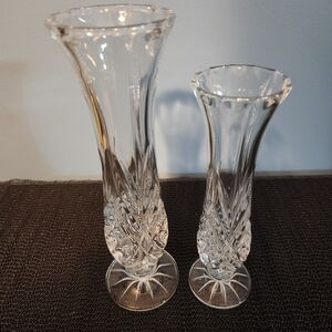 Crystal Glass Vase Duo